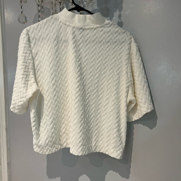 Nike Womens Shirt Ivory Center Swoosh Mock Neck. A051 - Picture 5 of 9